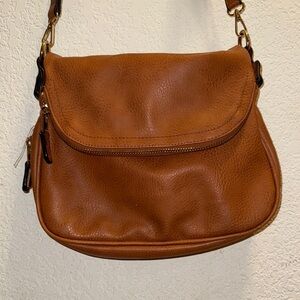 Classic Tan Leather Shoulder Bag